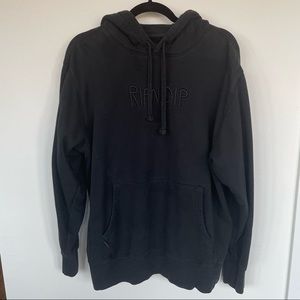 Ripndip black logo embroidered hoodie